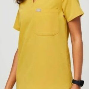 FIGS Catarina Scrub Top- Light Gold- XXS